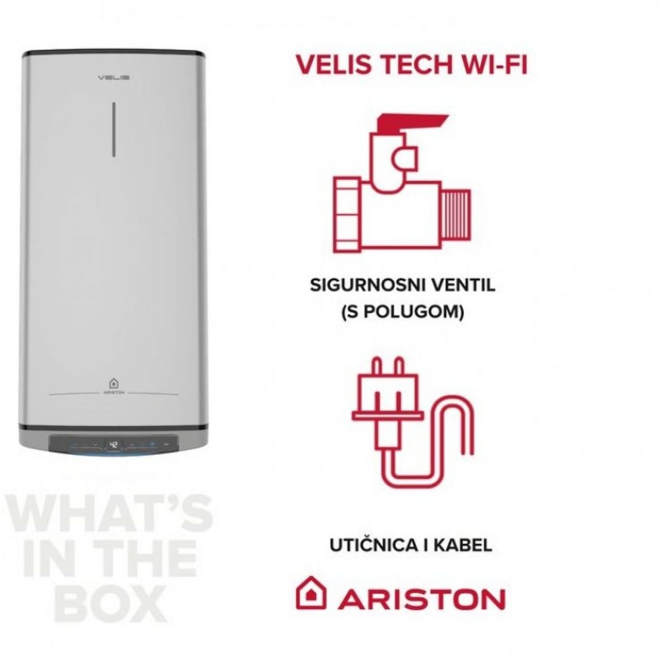 ARISTON 80L VELIS TECH WIFI thumbnail 3